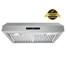 30 in Under Cabinet Range Hood (OPEN BOX) 3-Prong Plug, Stainless Steel, LED