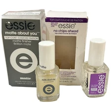 Essie Matte About You Matte Nail Polish Finisher Top Coat  .5oz & No Chips Ahead