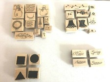 STAMPIN UP 4 Sets Little Shapes Season By Season Flower Filled Thanks Snow Much