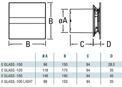 Badventilator CATA E100 GT 100