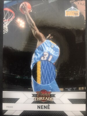 Nene Hilario Jersey Patch 3 color 4 break Panini Threads #/50 Denver Nuggets