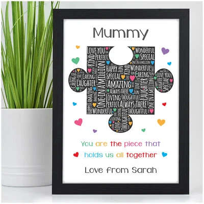 PERSONALISED Birthday Gifts Mummy Puzzle Piece Gifts for Mum Nanny Nanna Gran