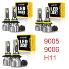 AUXITO Combo 9005+9006+H11 LED Headlight Fog Light Kit High Low Beam Bulbs White