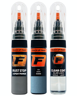für SMART EDDO ACTIVE BLUE LACKSTIFT Reparatur Set Autolack Kratzer