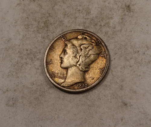 1930 Mercury Dime * Extra Fine XF/EF Toned * 90% Silver * XD710