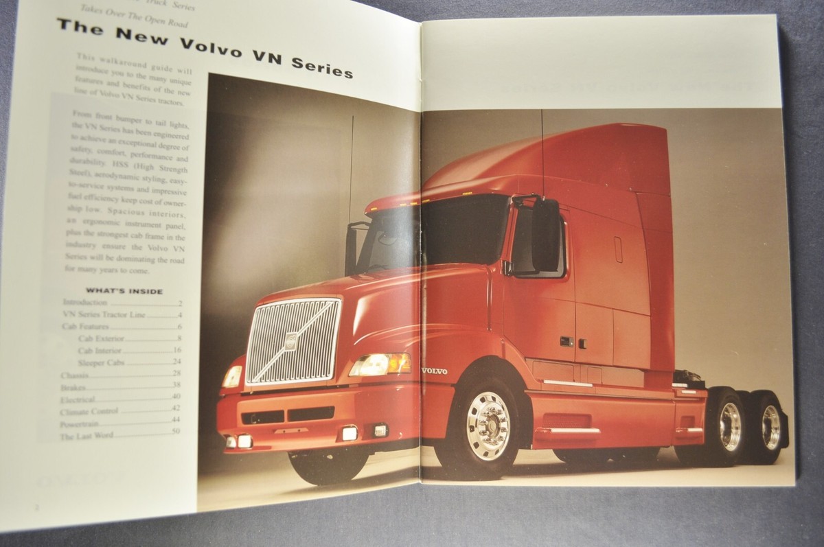 1997-1998 Volvo VN Semi Truck 52pg Brochure Sleeper Cab Excellent