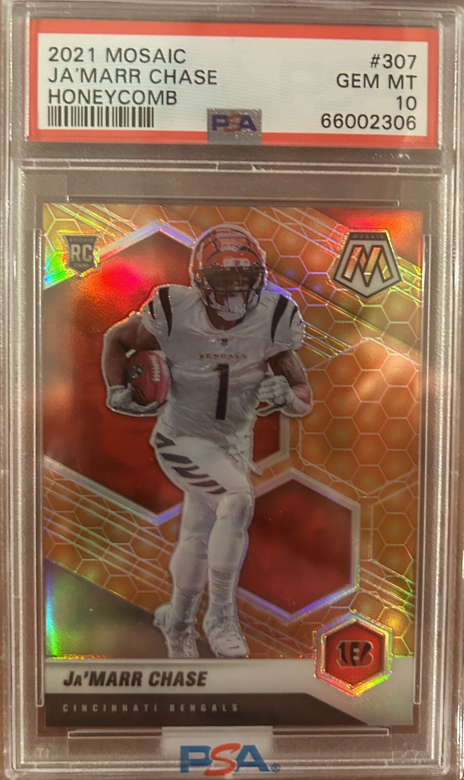 Ja’marr Chase 2021 Mosaic Honeycomb #307 PSA 10