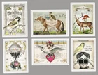 * Edition a thousand beautiful * postcard * glitter * fox * deer * bird * seagull... 10x15cm *