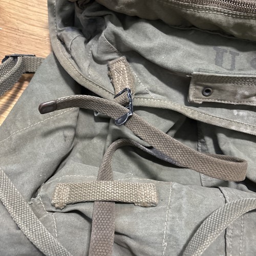 Vtg WW2 OD Jungle Pack Backpack Od Green 1944 US Army USMC Hepburn MFG CO INC - Picture 4 of 17