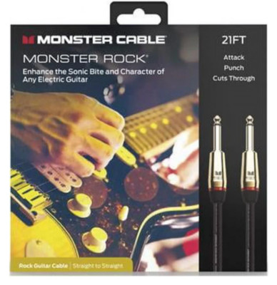 Monster Cable Prolink Rock Pro Audio Instrument Cable 21' - Black - 600542-00