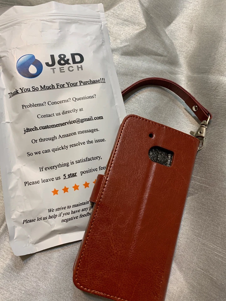 J&D Tech wallet folio - HTC 10 - brown leather - Image 3 of 3
