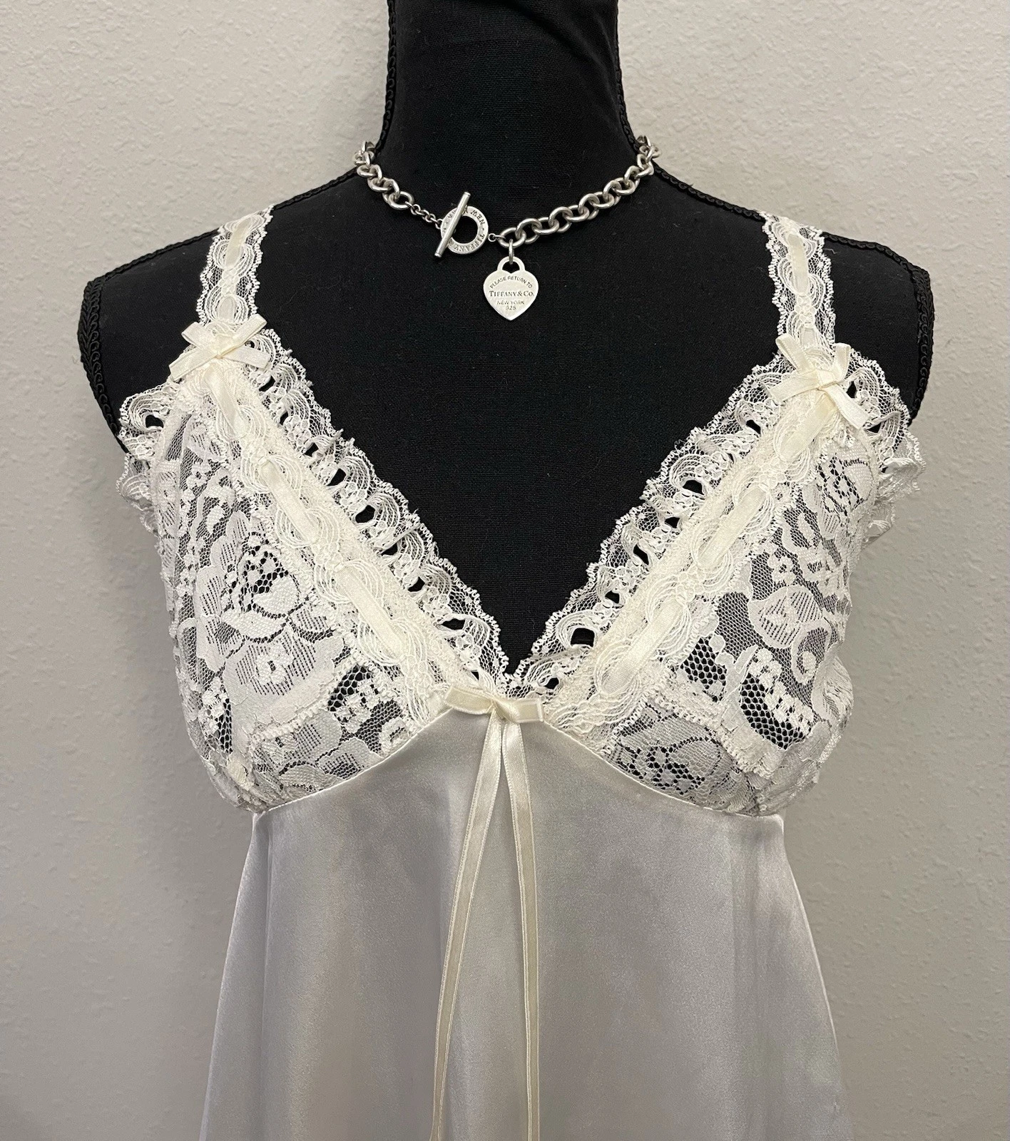 UNDERCOVER Victoria's Secret Mini Babydoll Vestito Slip Vintage Seta Y2K