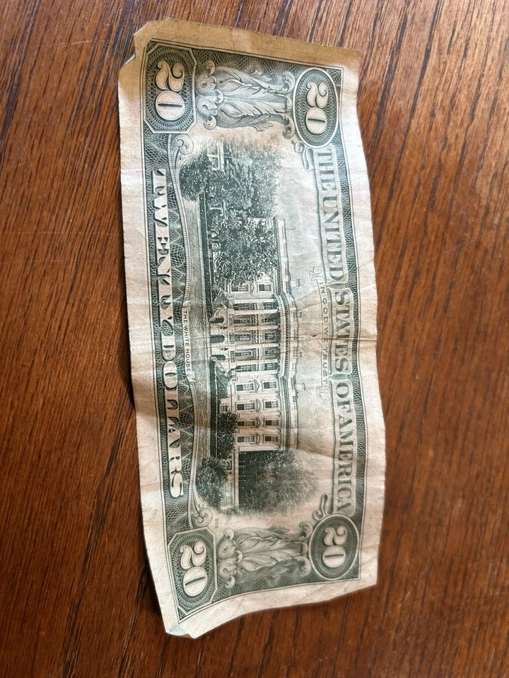 Series 1974 $20 Twenty Dollar Bill Small Head Vintage Hard to Find  - Image 2 of 2