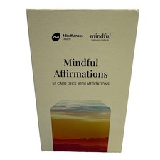 Mindful Affirmations 52 Card Deck With Meditation Complete , Pre-Owned
