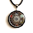 Orgone Pendant Necklace Metatron & Seven Chakra Shungite EMF PROTECTION USA