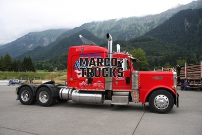 LKW Foto Peterbilt 379 Zugmaschine rot MaxiMum E. Kerres #j9gy