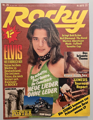 Suzi Quatro/Elvis Presla /Rolling Stonse/James Dean/Genesis  - Pop Rocky 25/1978