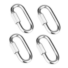 4Pc 3" 304 18-8 Heavy Duty Stainless Steel Screw Chain Quick 3 Inch 4pcs 304