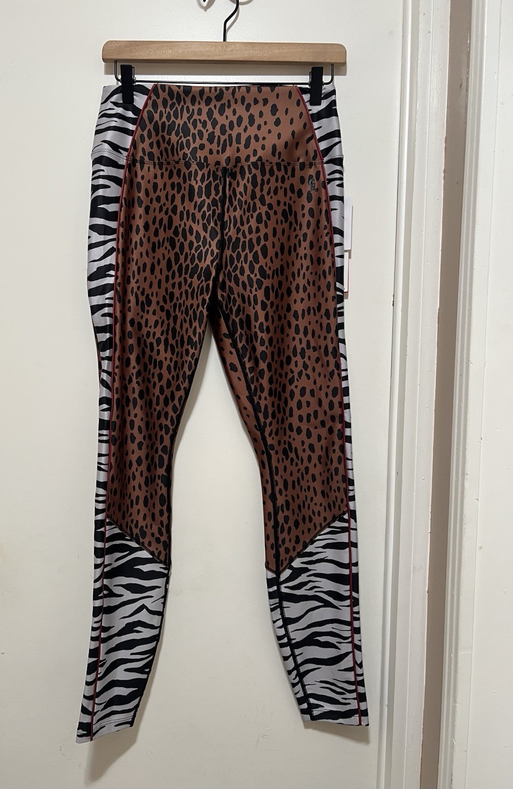 Mujer Good American Cintura Alta Mixto Estampado Animal Leggings Talla 3 (L) Nuevo Con Etiquetas Cebra