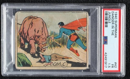 1940 Gum Inc Superman #42 Danger In The Jungle — PSA 1.5