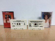 Lot of 2 Whitney Houston Music Cassette Vintage tapes Debut Album  Whitney