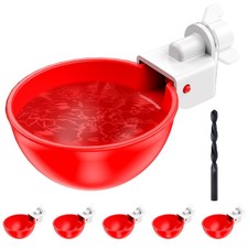 Automatic Chicken Waterer Cups 6-Pack with 3/8" Hole Saw for DIY Setup