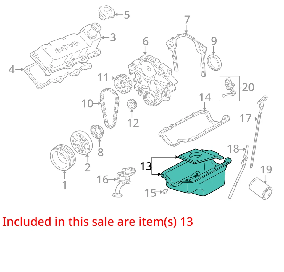 FITS 1990-2001 FORD MERCURY TAURUS SABLE PAN ASM ENGINE OIL XF2Z6675EA -  NEW - Image 2 of 3