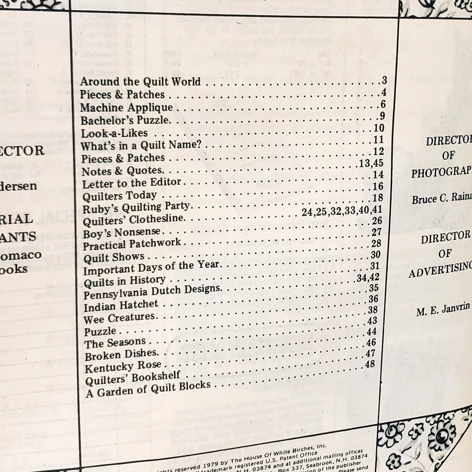 Quilt World Magazine June 1979 Garden Blocks Love Baltimore Bachelors Puzzle - Image 4 of 4