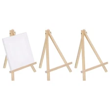 Mini Wood Display Easels, 11.8"x7.9"Painting Easels(Pack of 3, Wood Color)