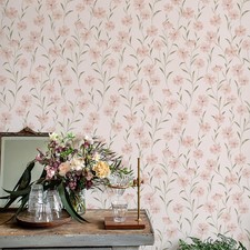 JiffDiff Pink Floral Peel & Stick Wallpaper Self-Adhesive Contact Paper 17.3"x39