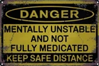 Vintage Tin Danger Sign Retro Metal Funny Signs for Garden, Home - Birthday Y...