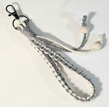 Macrame Wristlet Keychain Keyring Handmade Swivel Clasp Hook Boho Backpack Purse