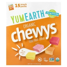 Organic Chewys™, Fruit Chews, 15 Snack Packs, 0.5 oz (14 g) Each