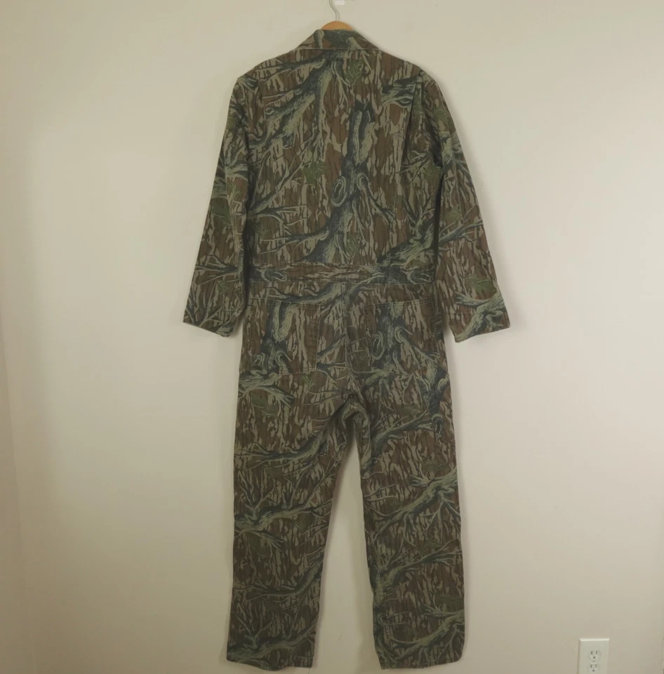 Mossy Oak Bottomland Coveralls Medium Camo Unlined Vintage USA - Image 2 of 4