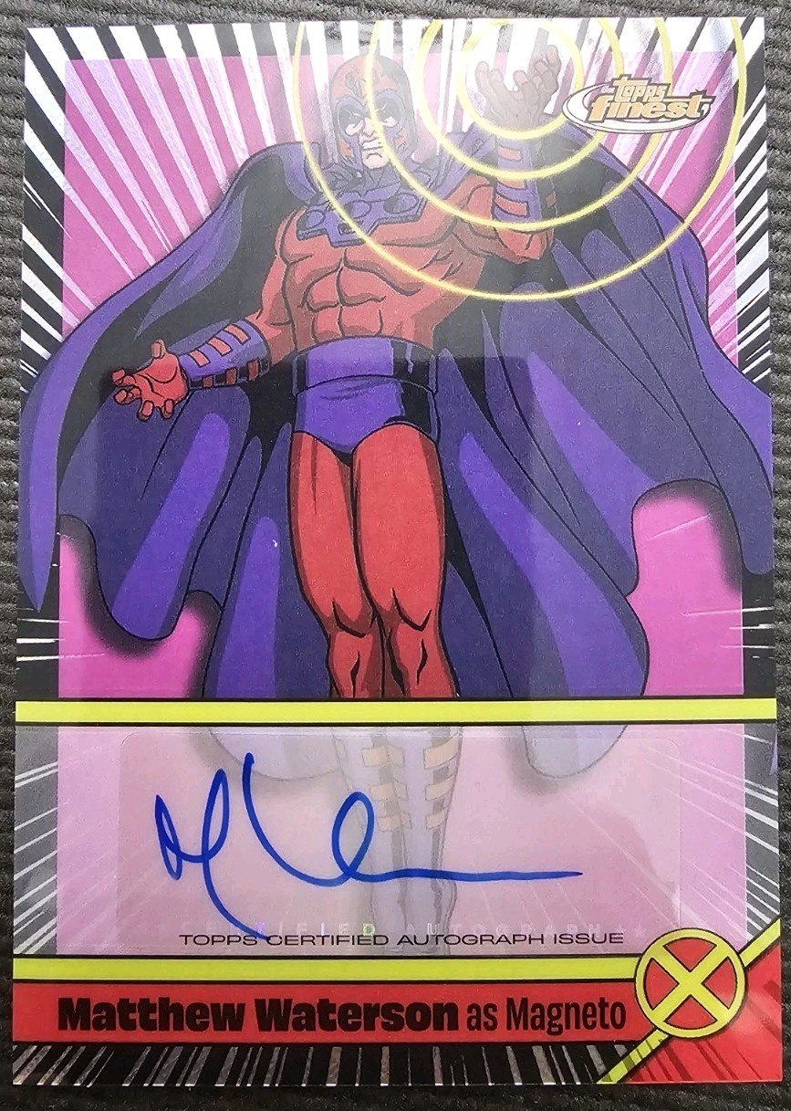 Matthew Waterson Magneto Auto 2025 Topps Finest X-Men '97 Voice Actor #VA-MW
