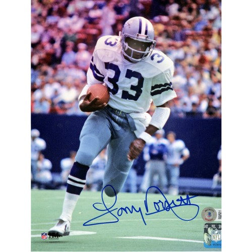 Dorsett Autographed Signed Dallas Cowboys Tony / 8x10 Photo Beckett Witness 49324 