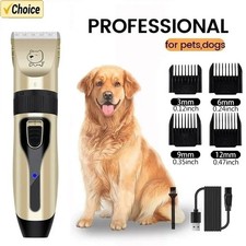 Dog Cat Pet Grooming Kit Rechargeable Cordless Electric Hair Clipper Trimmer