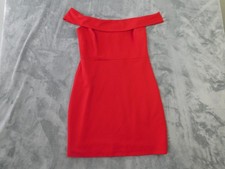 BHLDN Dress Womens Medium Red Off Shoulder Bodycon Mini Cocktail Wedding Party