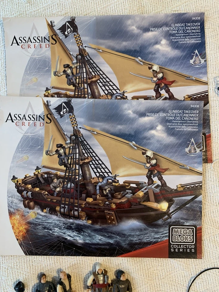 Mega Bloks Assassin's Creed Gunboat Takeover Set 94308 Minifigures Sails - Image 2 of 4