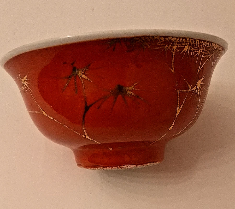 中国民国時代の輸出品、矾紅色の磁器製茶碗 陶瓷中国古董碗红色| eBay