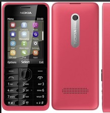 BRAND NEW NOKIA 301 - RED-UNLOCKED - BLUETOOTH - 3.2MP CAMERA - 3G - FM RADIO