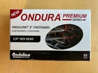 Ondura Red Premium Series Onduline 3” Roofing Fasteners 1/4" Hex Head, 55 Bx