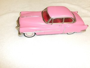 Vintage 1950 Pink Cadilac Tin Friction Car