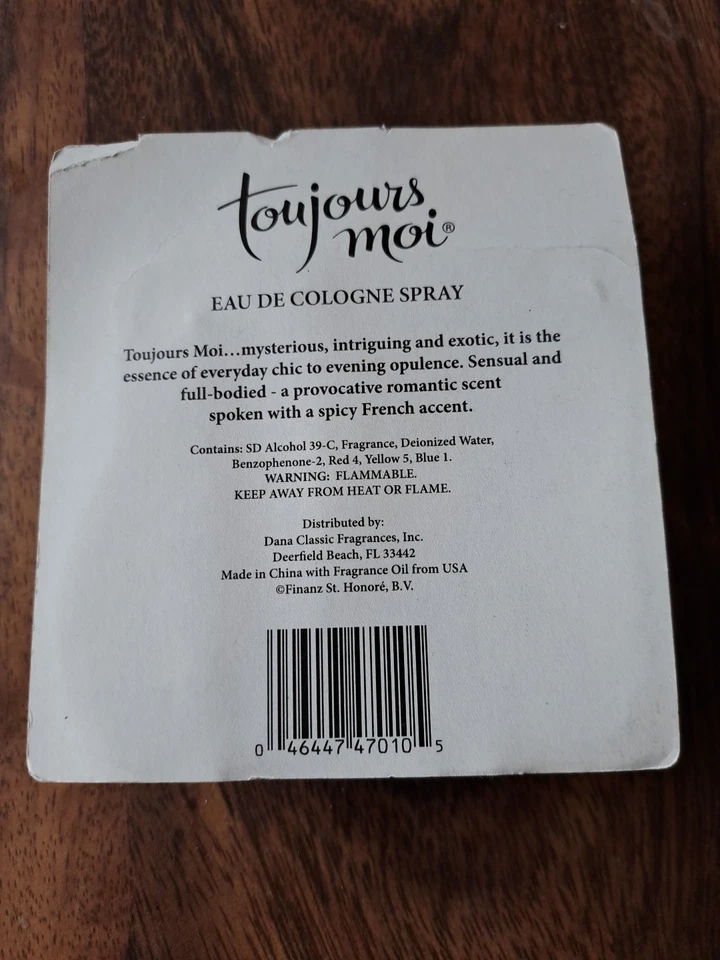 Spray colonia para mujer Toujours Moir 0,5 OZ nuevo en paquete envío gratuito Foto 2 de 2