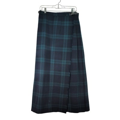 Vintage Corba Kilt 100% Wool Maxi Wrap Skirt, Size Large