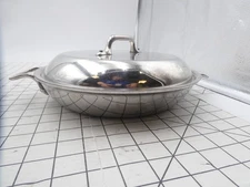 All-Clad Stainless Steel 10 Inch Paella Pan with Lid USA Made