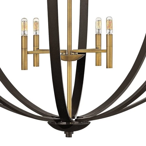 Hinkley Euclid 52"W Spanish Bronze 16-Light Foyer Chandelier - Picture 6 of 7