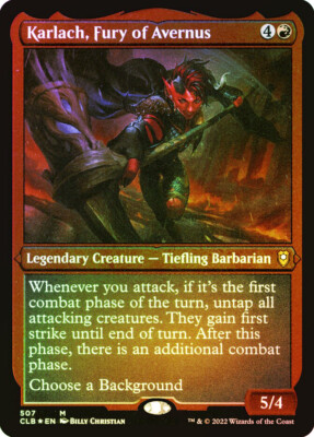 Magic: The Gathering Karlach, Fury Of Avernus (Showcase) - Mythic Rare Card From Battle For Baldur's Gate