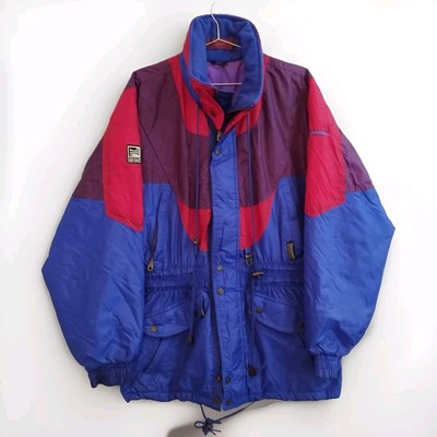 Vintage C&A Rodeo Thinsulate 80er/90er Skijacke Damen mittel rot blau Retro