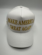 Official Make America Great Again Trump Cali Fame 45-47 White Snapback Hat Cap